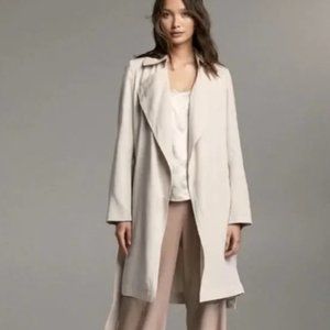 Aritzia Babaton Maximo Trench Matte Pearl XS Extra Small